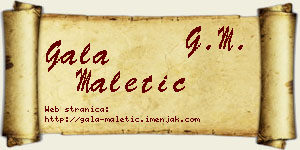 Gala Maletić vizit kartica